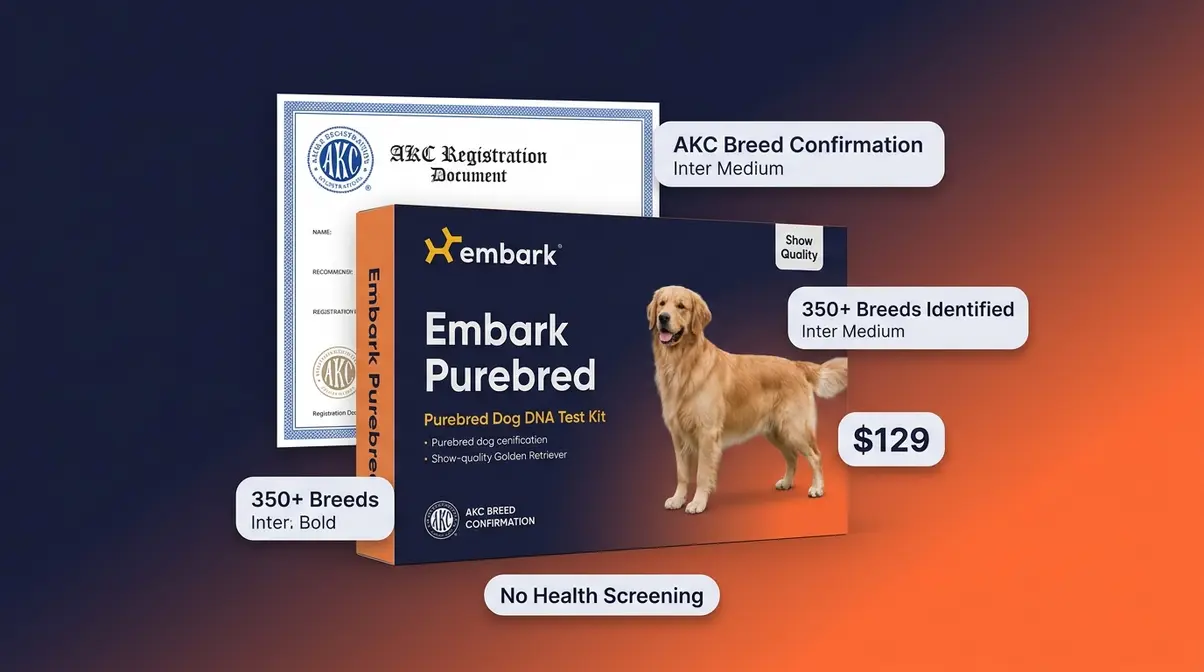 Embark Purebred Dog DNA Test Kit for AKC breed confirmation of Golden Retrievers